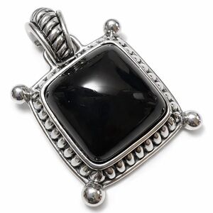 Vintage Premier Designs Black Cabochon Statement Pendant ONLY Mid Century Bold
